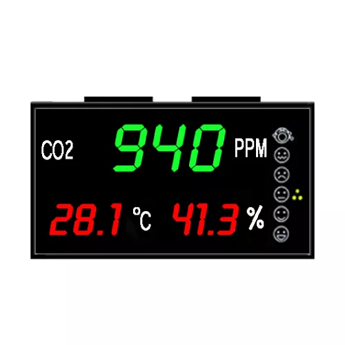 DMB03 3-en-1 Multifunción CO2 Calidad del aire interior Gran pantalla LED-Monitor-Indicador