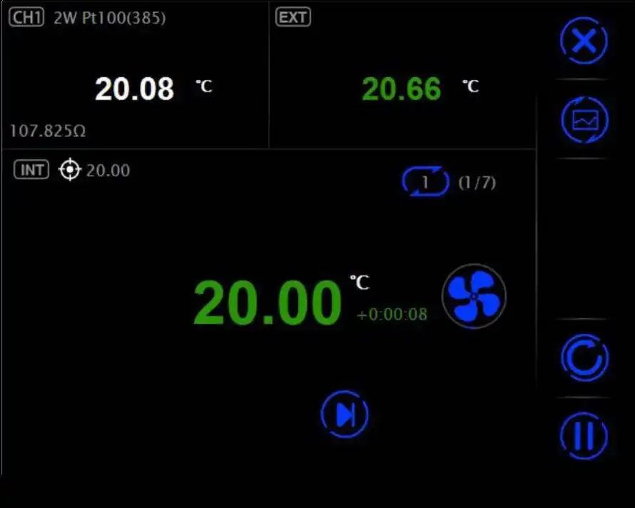 auto_step_display_Calibrador de pozo seco Additel 875