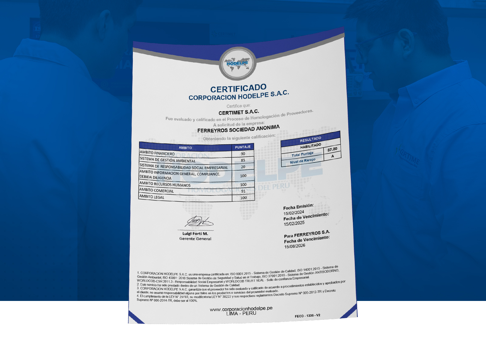 HOMOLOGACIÓN HODELPE-CERTIMET HOMOLOGACIÓN HODELPE-CERTIMET