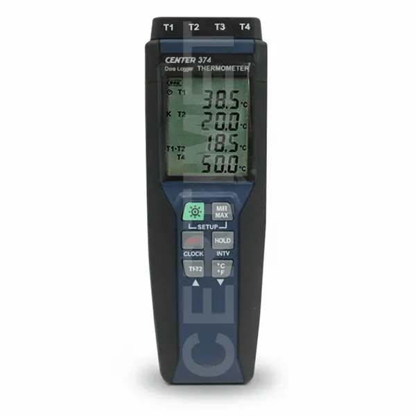 1-Datalogger de Temperatura con 4 Entradas para Termocuplas Tipo K CENTER 374_CERTIMET 1-Datalogger de Temperatura con 4 Entradas para Termocuplas Tipo K CENTER 374_CERTIMET