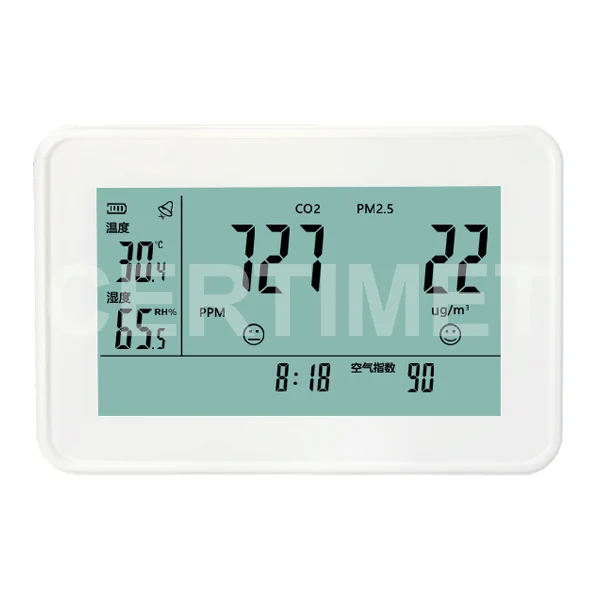 1-Medidor de partículas PM2.5, CO2, formaldehído, temperatura y humedad - YEH-500_CERTIMET 1-Medidor de partículas PM2.5, CO2, formaldehído, temperatura y humedad - YEH-500_CERTIMET