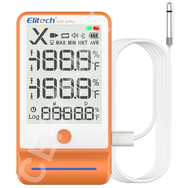 1-Registrador de temperatura y humedad Bluetooth Elitech GSP-6PRO Data logger digital de alta precisión para cadena de frío y farmacéutica_CERTIMET 1-Registrador de temperatura y humedad Bluetooth Elitech GSP-6PRO Data logger digital de alta precisión para cadena de frío y farmacéutica_CERTIMET
