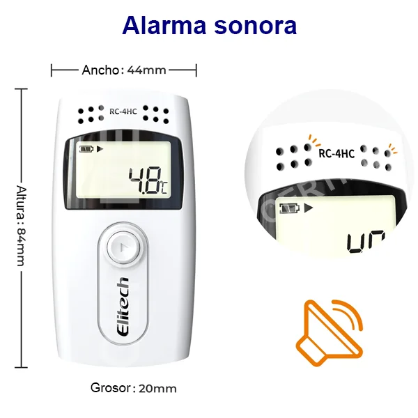 2-Datalogger de temperatura y humedad ELITECH con sensor NTC incorporado, RC-4HC_CERTIMET 2-Datalogger de temperatura y humedad ELITECH con sensor NTC incorporado, RC-4HC_CERTIMET