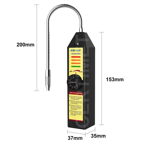 2-Detector de Fugas de Gas Refrigerantes halogenados, ELITECH WJL-6000S_CERTIMET