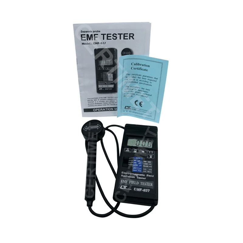 3-Medidor de campo electromagnetico, en mili gauss y micro tesla EMF-827_CERTIMET