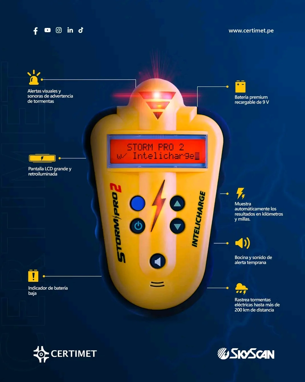 Tormentas eléctricas cómo anticiparlas y proteger vidas con SkyScan_Detectores portátiles SkyScan-peru-CERTIMET Tormentas eléctricas cómo anticiparlas y proteger vidas con SkyScan_Detectores portátiles SkyScan-peru-CERTIMET