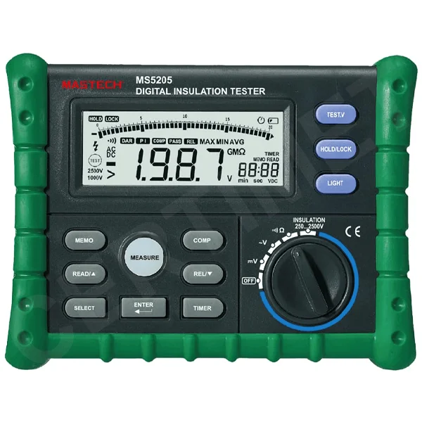 1-Medidor de Resistencia de aislamiento MASTECH MS5205_CERTIMET 1-Medidor de Resistencia de aislamiento MASTECH MS5205_CERTIMET