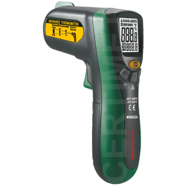 1-Termómetro Infrarrojo MASTECH MS6522A_CERTIMET 1-Termómetro Infrarrojo MASTECH MS6522A_CERTIMET