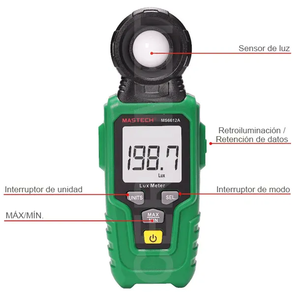 2-Luxómetro o Fotómetro MASTECH MS6612A_CERTIMET